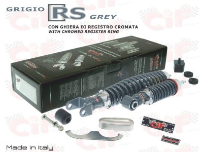 Kit Amortiguadores Delanteros y traseros gris RS para Vespa 50&#x2F;90&#x2F;125 Special-L-R-Primavera 