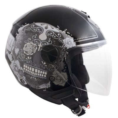 JET-Helm 107S CANCUN SCHWARZ METALLIC 