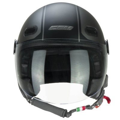 Casco demi jet 109X GLOBO SPORT versione con visiera lunga 