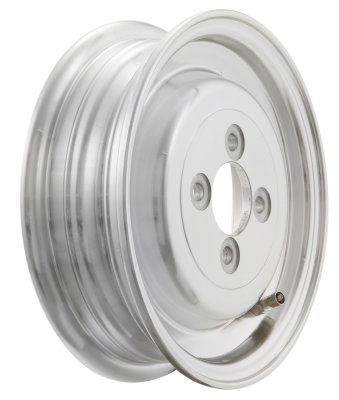 Cerchio ruota piena SIP Tubeless in alluminio lucidato (3.50&#x2F;8) per Vespa 98&#x2F;125 V1-15&#x2F;V30-33&#x2F;VU &#x2F;VM&#x2F;VN&#x2F;VNA&#x2F;Hoffmann&#x2F;VNB&#x2F;ACMA &#x2F;150 VL&#x2F;VB&#x2F;VBA&#x2F;VBB 