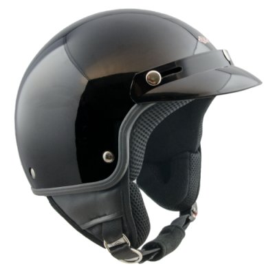 Schwarzer glänzender Helm 1FH SMARTY MONO 