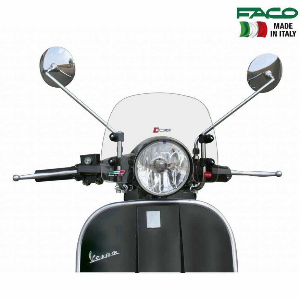 Transparenter Faco-Windschutz für Vespa 50 PK-125 PK-125-150-200 PX-PE-Rally-TS-Sprint 