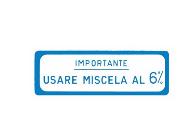 Adhesivo usar mezcla al 6% de color Azul para Vespa 150 GS VS1&gt;5T 