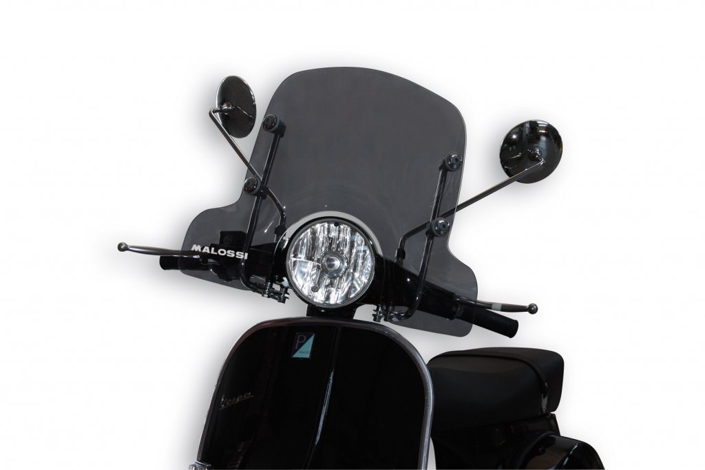 MALOSSI SPORT SCREEN WINDSHIELD IN LIGHT SMOKED COLOR for Vespa 125-150-200 PX-PE 