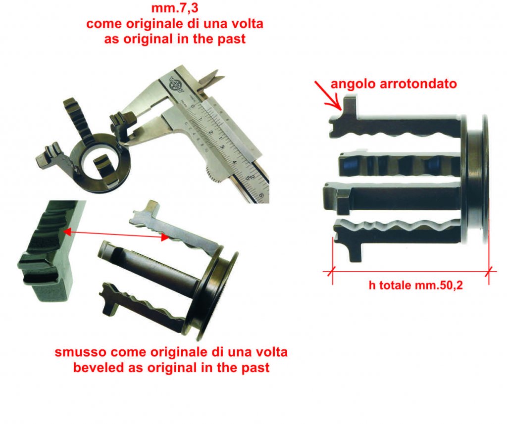 Crocera cambio 4 griffe (4 velocità) per Ape 50 dal 1978 al 1982 