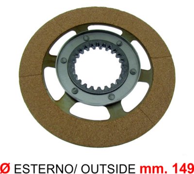 Disco frizione con scodellino (lubrificazione separata) per Ape 220 MP P602-P2-MPV P600-P601 