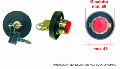 Tapón de depósito de combustible para Ape Car 220 P2-P3 