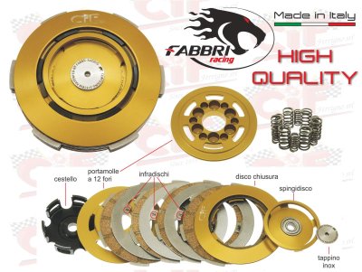 Komplette Kupplung Fabbri Racing für CIF- 12R &quot;SUPER RACING&quot; für Vespa 50 Special-N-L-R&#x2F;90&#x2F;125 Primavera ET3-PK-ETS 