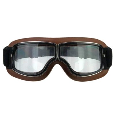 CGM &quot;California&quot; vintage helmet goggles in brown with clear lens 