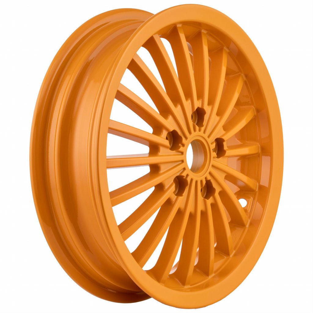 Front and rear wheel rim SIP in orange aluminum for Vespa 125/200/300 GTS-GT-GTS Super 