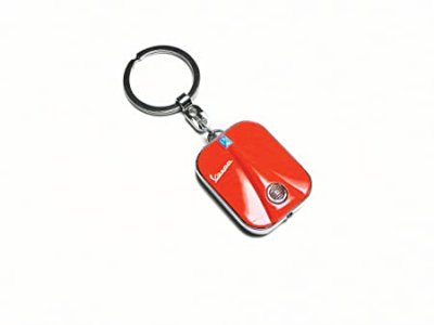 Red Vespa shield LED keychain 