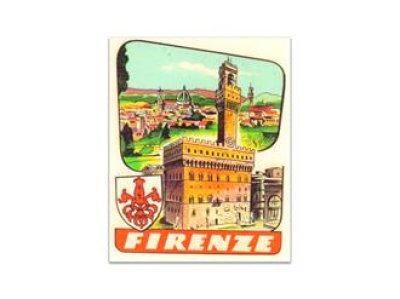 Adhesivo travel &quot;FLORENCIA&quot; (8x6cm) 