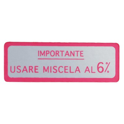 Adhesivo usar mezcla al 6% de color Rojo para Vespa 150 GS VS1&gt;5T 