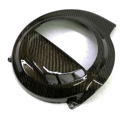 Cubierta de ventilador de carbono &quot;RACE&quot; para Vespa 125&#x2F;150&#x2F;200 sin arranque eléctrico 