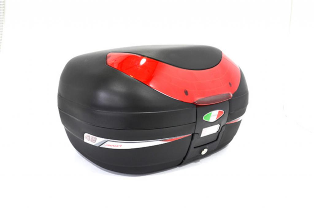 Baule portaoggetti da 49 Litri, colore Nero goffrato 