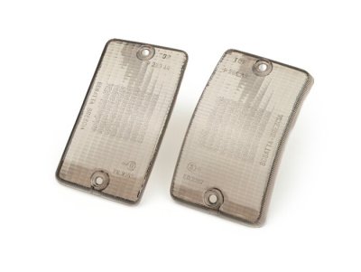 Pareja de cuerpos luminosos delanteros (derecho e izquierdo) ahumados para Vespa 50&#x2F;125 PK XL-N-Plurimatic-FL2-Rush 