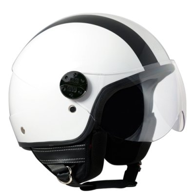 Casco jet 109 G MIAMI BIANCO METAL 