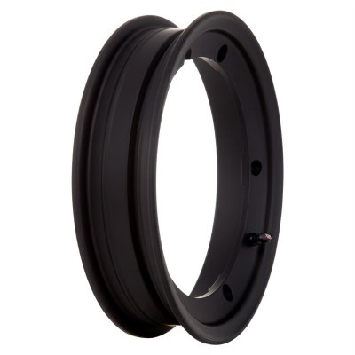 Tubeless aluminum rim in black color 2.10&#x2F;10 for Vespa 50-125&#x2F;PV&#x2F;ET3&#x2F;PK&#x2F;S&#x2F;XL&#x2F;XL2&#x2F;125 GT-TS&#x2F;150 GL&#x2F;GS VS5T&#x2F;Sprint&#x2F;V&#x2F;T4&#x2F;Rally&#x2F;PX&#x2F;PE&#x2F;Lusso&#x2F;T5&#x2F;LML Star&#x2F;DLX&#x2F;Deluxe 2T&#x2F;4T 