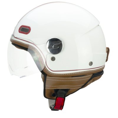 Helm 109V Vintage Globe weiß und rot 