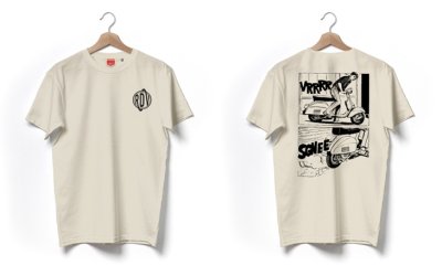 White T-shirt &quot;Vespa comix&quot; by RDV 