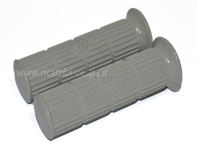 Coppia manopole di colore grigio per Vespa 125 GTR&#x2F;​TS&#x2F;​150 SprintV&#x2F;​200 Rally&#x2F;​P80-150X&#x2F;​PX80-200E&#x2F;​Lusso 1°&#x2F;​P150S&#x2F;​P200E 