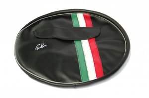 Copriruota di scorta di colore NERO con tricolore per Vespa 50 V5A1T N&#x2F;L&#x2F;R-Special V5A2&gt;3T-V5B3T 