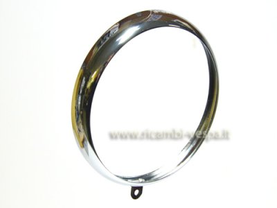 Chrome headlight rim marked SIEM for Vespa 125 VM&#x2F;VN 