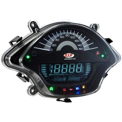 SIP speedometer and tachometer with black background for Vespa 125&#x2F;200&#x2F;300 GTS-GT-GTS Super 