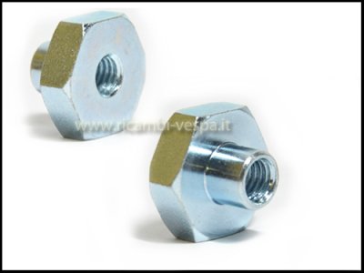 Zinc-plated wheel fastening nut (M8 with 22 wrench) for Vespa VM-VN-VNA-VNB-VB1-VBA-VBB-GS 