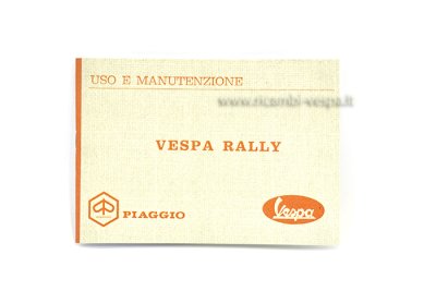 User and Maintenance Manual for Vespa 180 Rally VSD1T 