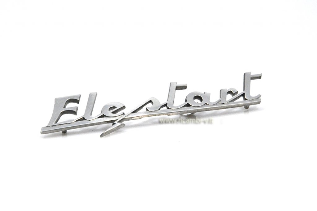 Anodized aluminum rear badge for Vespa 50 Special Elestart 