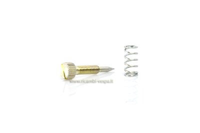 Tornillo con resorte para tornillo de ajuste de aire mezcla Vespa V50&#x2F;90&#x2F;100&#x2F;125&#x2F;PV &#x2F;ET3&#x2F;PK50&#x2F;S&#x2F;SS&#x2F;XL&#x2F;125XL&#x2F;ETS &#x2F;N&#x2F;XL2&#x2F;Elestart 