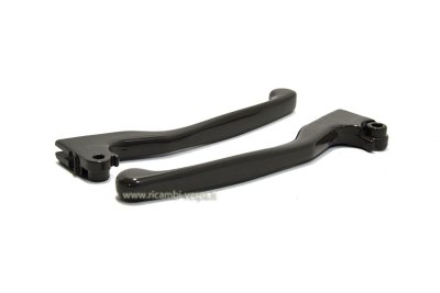 Pair of dark gray aluminum brake and clutch levers 