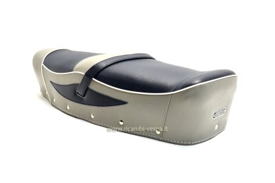 Sella comfort di colore grigio e blu 