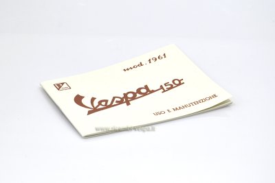 Manual de uso y mantenimiento para Vespa 150 VBB1T 1961 