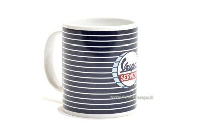 Taza azul &quot;Vespa servicio&quot; 