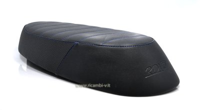 Sella completa sport RDV Race one V2.0 di colore nero cuciture blu per Vespa 50&#x2F;90&#x2F;125 Special-Primavera-ET3 