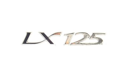 Etiqueta &quot;LX125&quot; cromada 