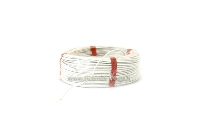 Cable eléctrico con revestimiento de silicona-goma de color blanco para restauración de estatores y varios. 