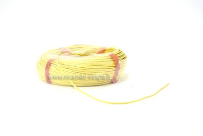 Electrical cable with Yellow silicone-rubber coating for stator restoration and various uses. 