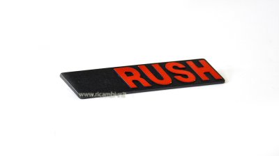 Schild &quot;Rush&quot; für Vespa 50 PK XL Topcase 