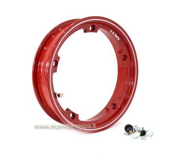 Tubeless-Felge aus Aluminium in Rot 