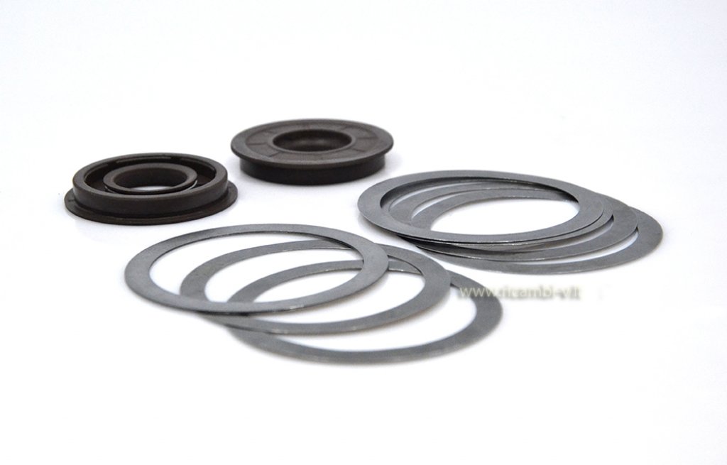 Kit de retenes del motor DRT modificados (externos con brida lado volante) para Vespa 125 VM/VN-150 VL/VB1T/GS 