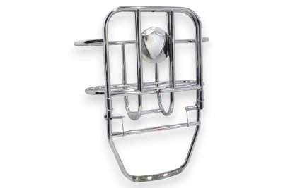 Chrome luggage rack with spare wheel holder for Vespa PX80-200&#x2F;PE 