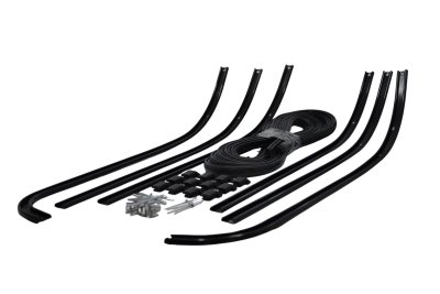 Complete black strip kit for 108 Project footboard for Vespa 125&#x2F;150&#x2F;200 PX Arcobaleno series 