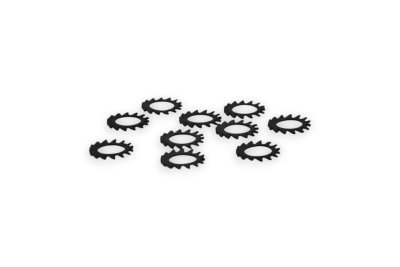 Serrated Washers Kit (10pcs) burnished diam. 9 mm 