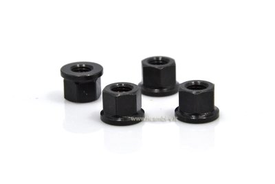 M7 MD Racing nuts (4pcs) for VESPA 50 - 90 - 125 PRIMAVERA - ET3 - PK 125 - PK 125 XL - PX 125&#x2F;150 - PXE ARC. - GTR 125 - SUPER 150 - SPRINT VELOCE 150 studs 