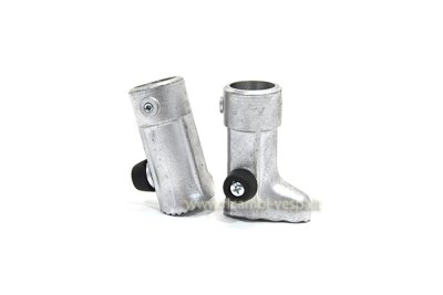 Pair of aluminum feet with shock-absorbing pad 