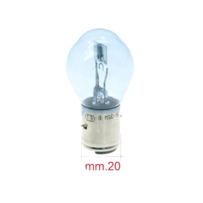 Symmetrische Zweilichtlampe (KRIPTON GAS) intensive weiße Licht 12V 35&#x2F;35W Sockel: BA20d 