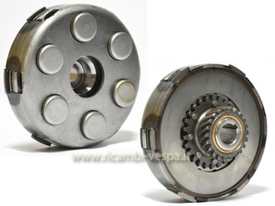 Frizione completa 3 dischi (Z 22) per Vespa 125 GTR 2°&#x2F;​TS 2°&#x2F;​150 Sprint V 2°&#x2F;​Super 2°&#x2F;​P125X VNX1T -&gt; 146313&#x2F;​P150X VLX1T -&gt; 264564 